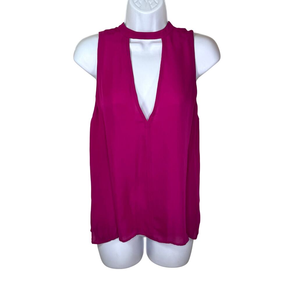 A.L.C. Pink Keyhole V-Neckline Sleeveless Silk Top Small NWOT